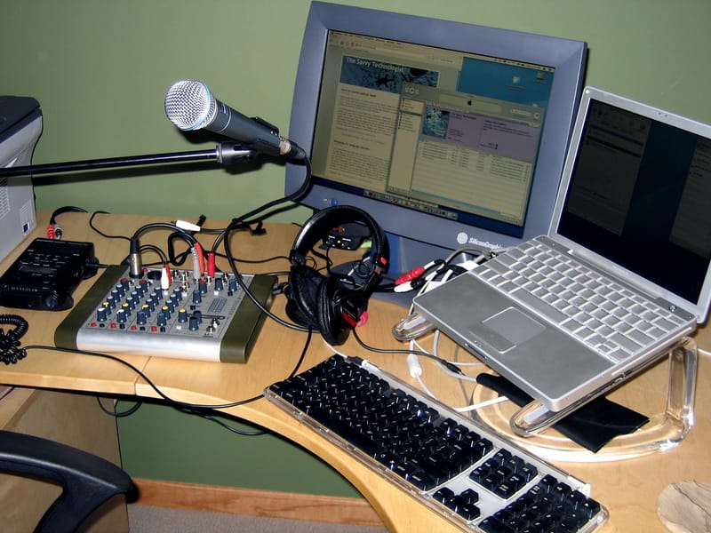 Home podcasting studio